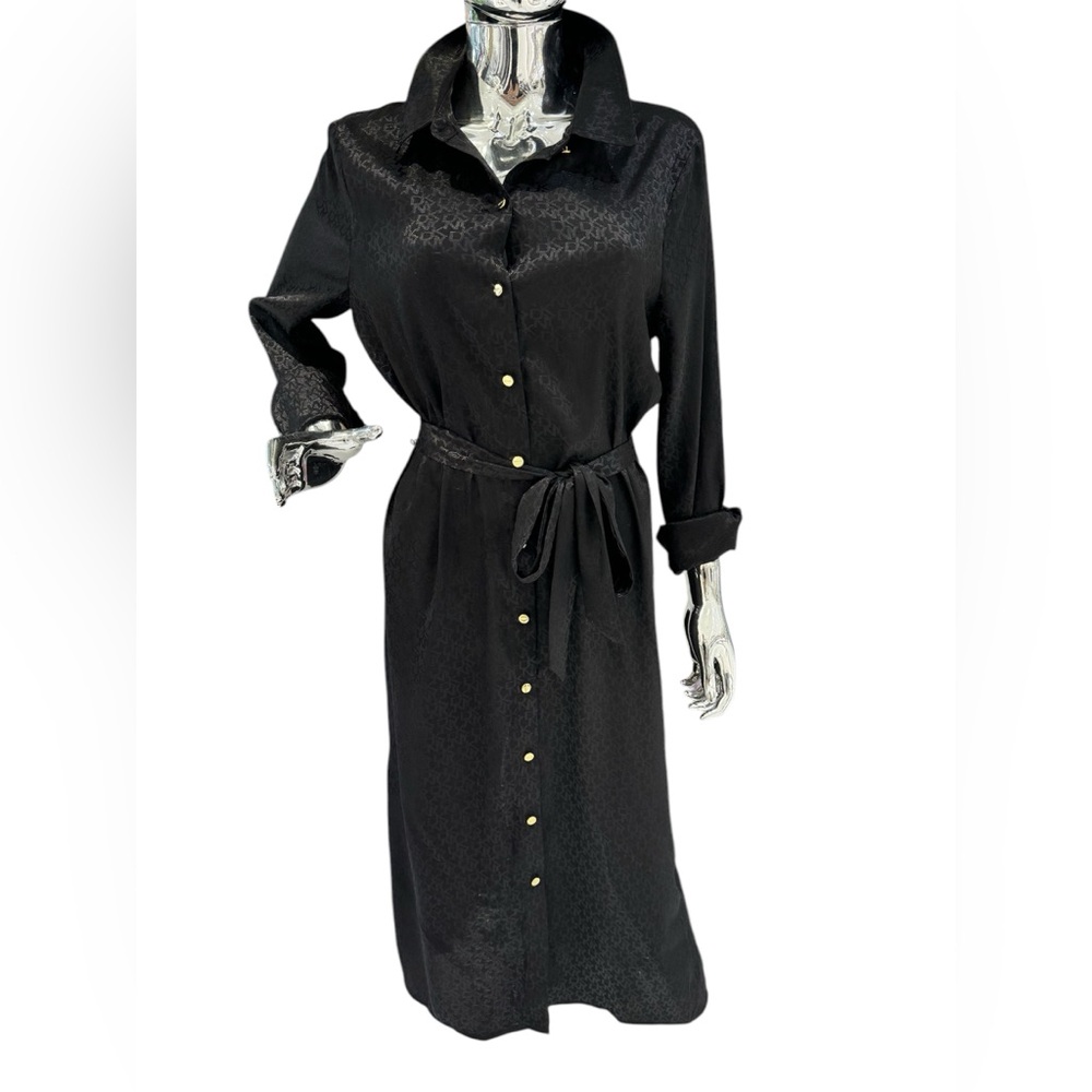 New ‘DKNY’ satin boack dress, size 12 .